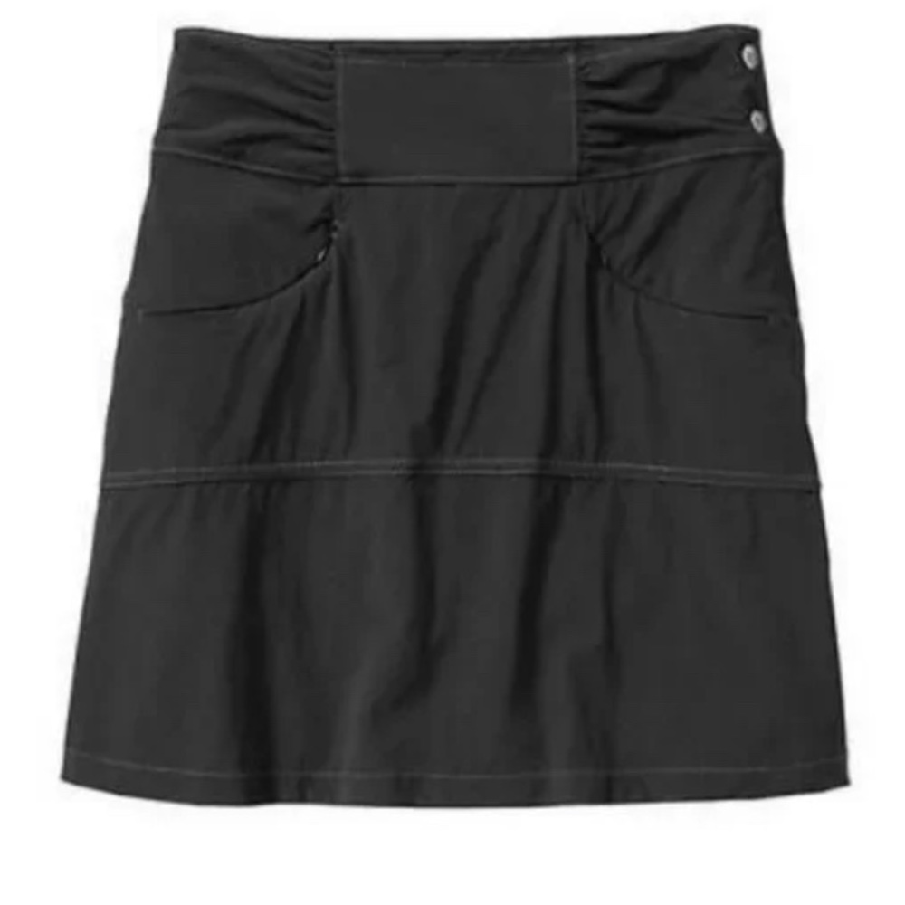 Athleta Hit The Trail Black Active Workout Hiking Walking Skort 8